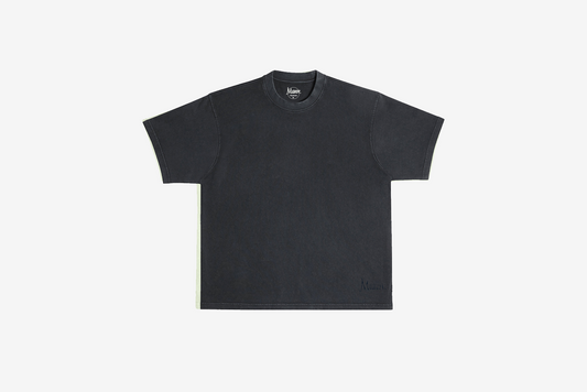 Manor "Garment Dyed Script" T-Shirt M - Black
