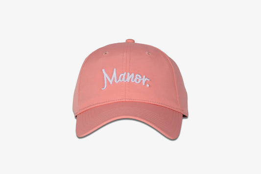 Manor X Taylor Made "Manor Script Dad Golf Hat" - Pink / White