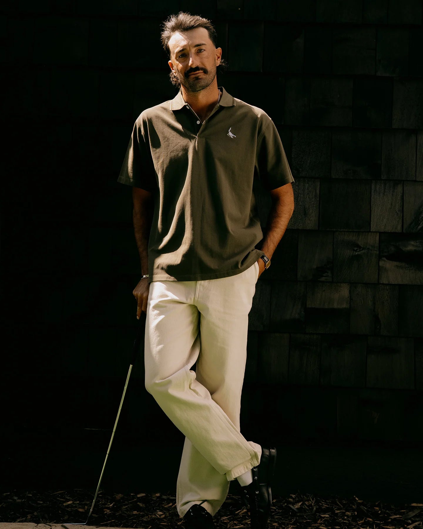 Devereux Golf "Scorpion Icon Polo" M - Brown