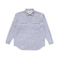 Metalwood Studio "Seersucker Fishing Shirt" M - Sky