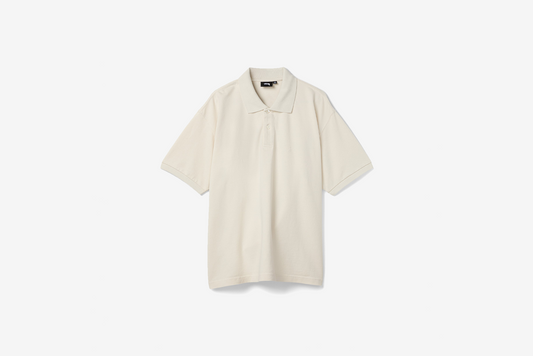 Stussy "Pique Polo Pigment Dyed" M - Off White