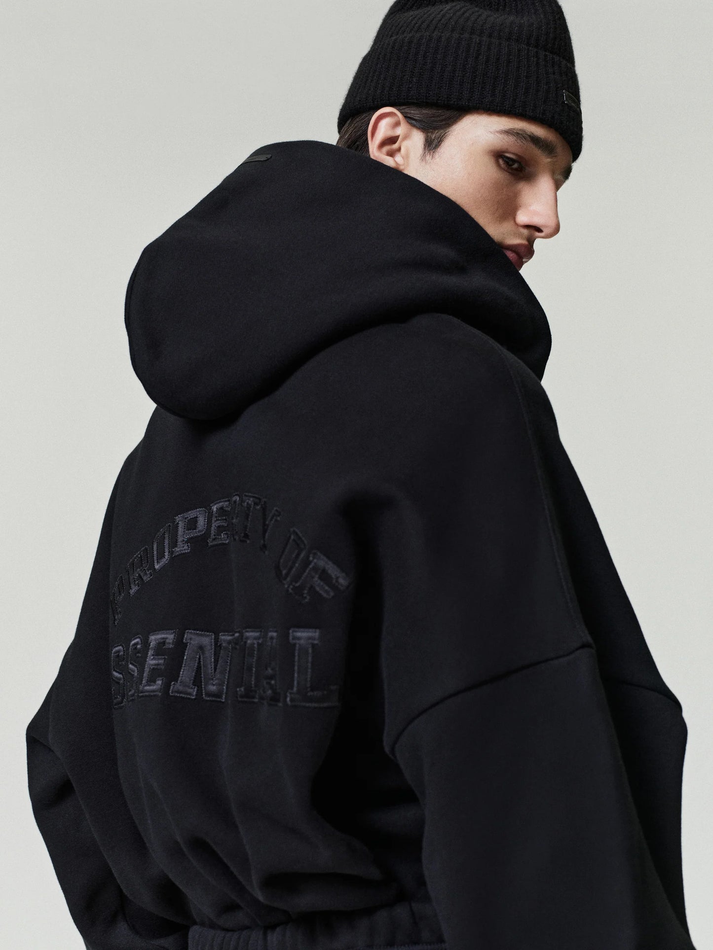 Fear of God Essentials "Property Lounge Half Zip Hoodie" Mens - Black