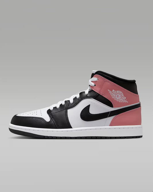 Air Jordan "1 Mid" M - White / Black / Rust Pink
