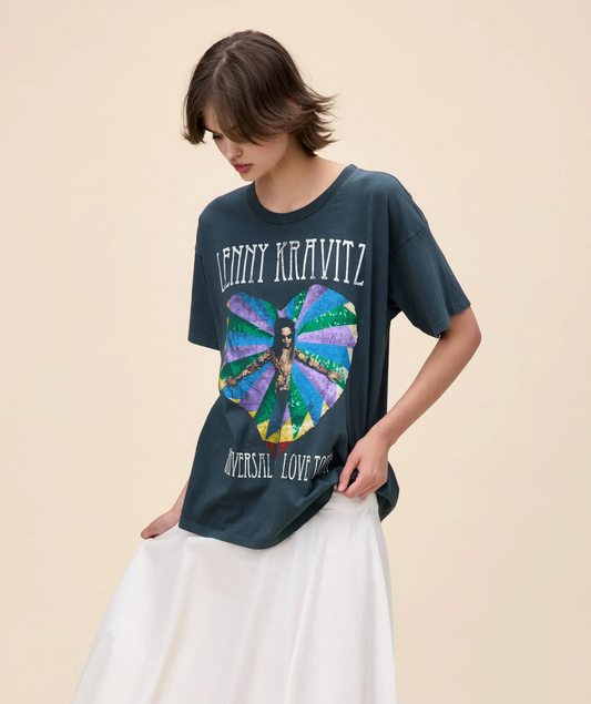 Daydreamer "Lenny Kravitz Universal Love Tour Merch Tee" W - Vintage Black