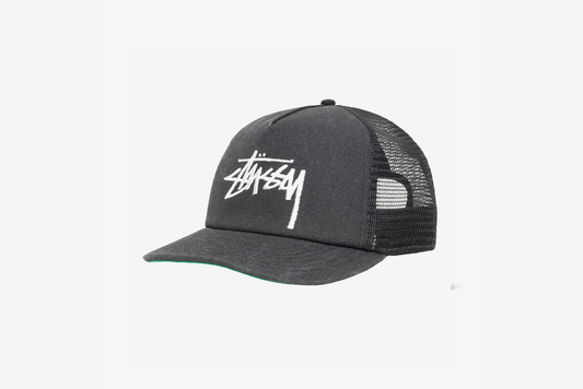 Stussy "MD Big Stock Mesh Cap" Snapback - Black