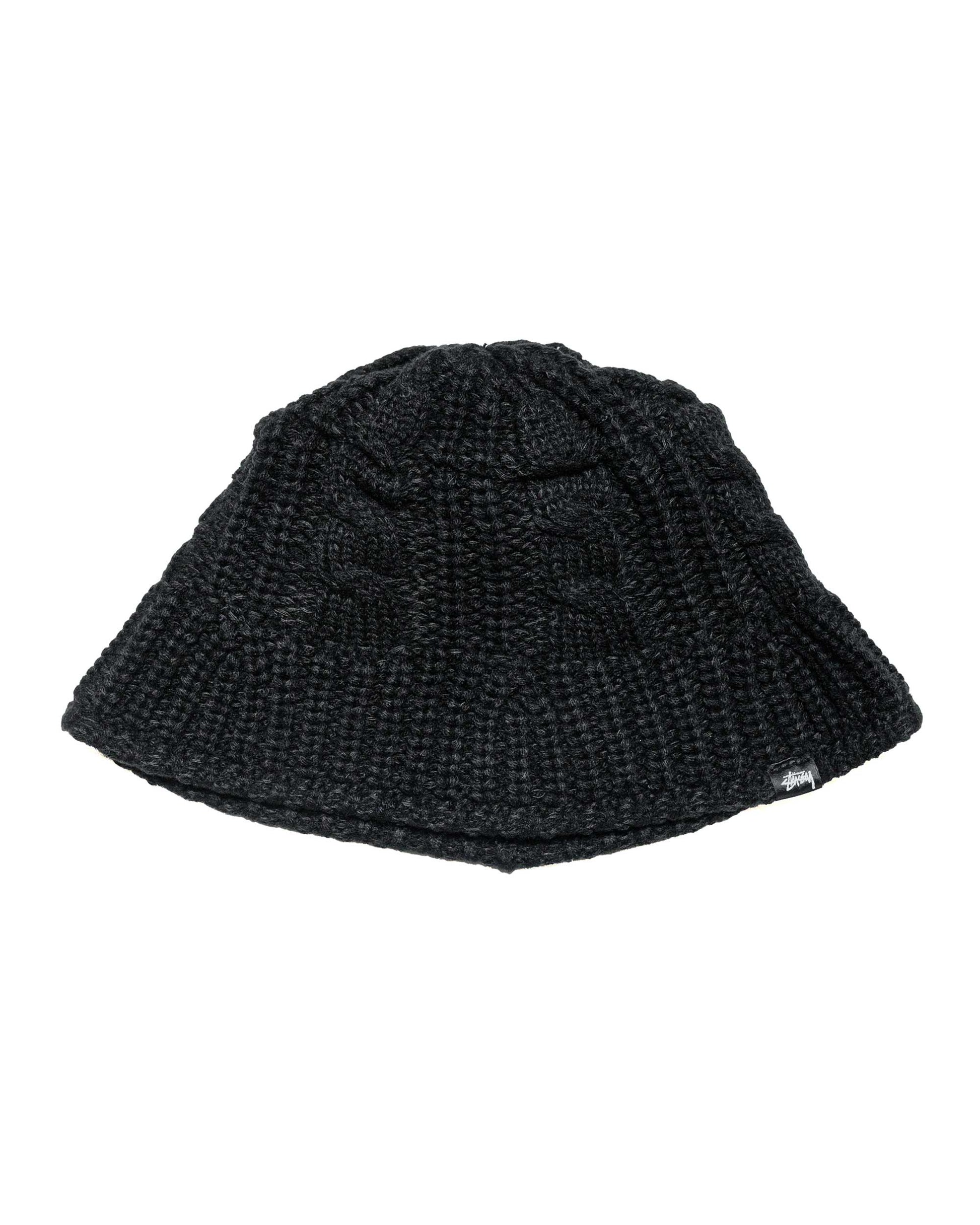 Stussy SWIRL KNIT BUCKET HAT 黒 Stussy Swirl Knit Bucket Hat Black