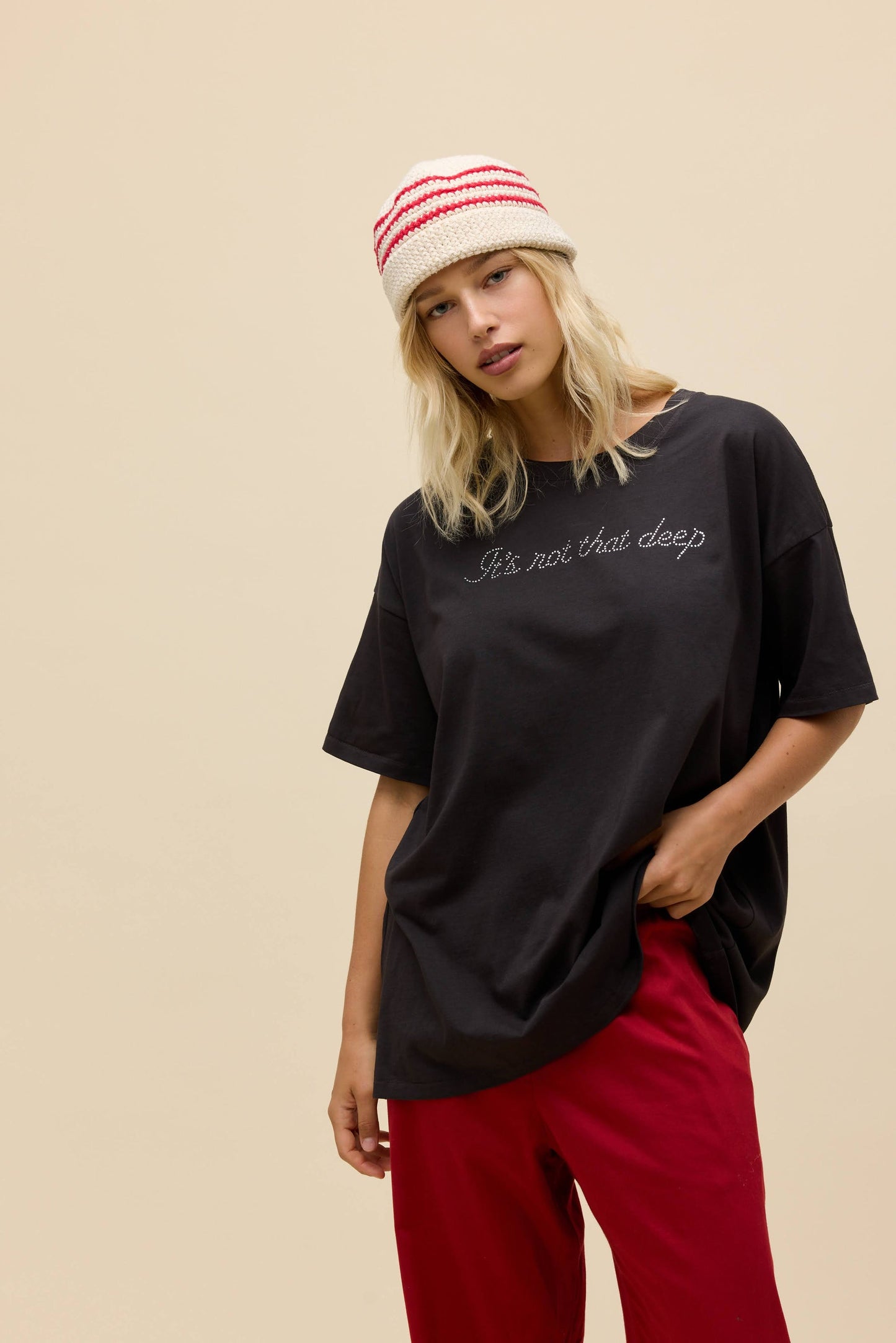 Daydreamer "Demi Lovato It's Not That Deep Merch Tee" Womens - Reactive Black