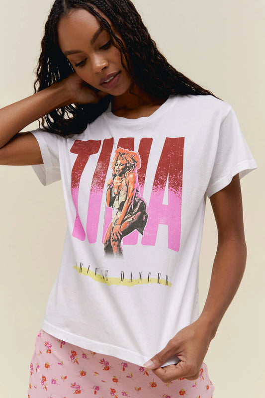 DayDreamer "Tina Turner Private Dancer Tee"  W - White / Pink