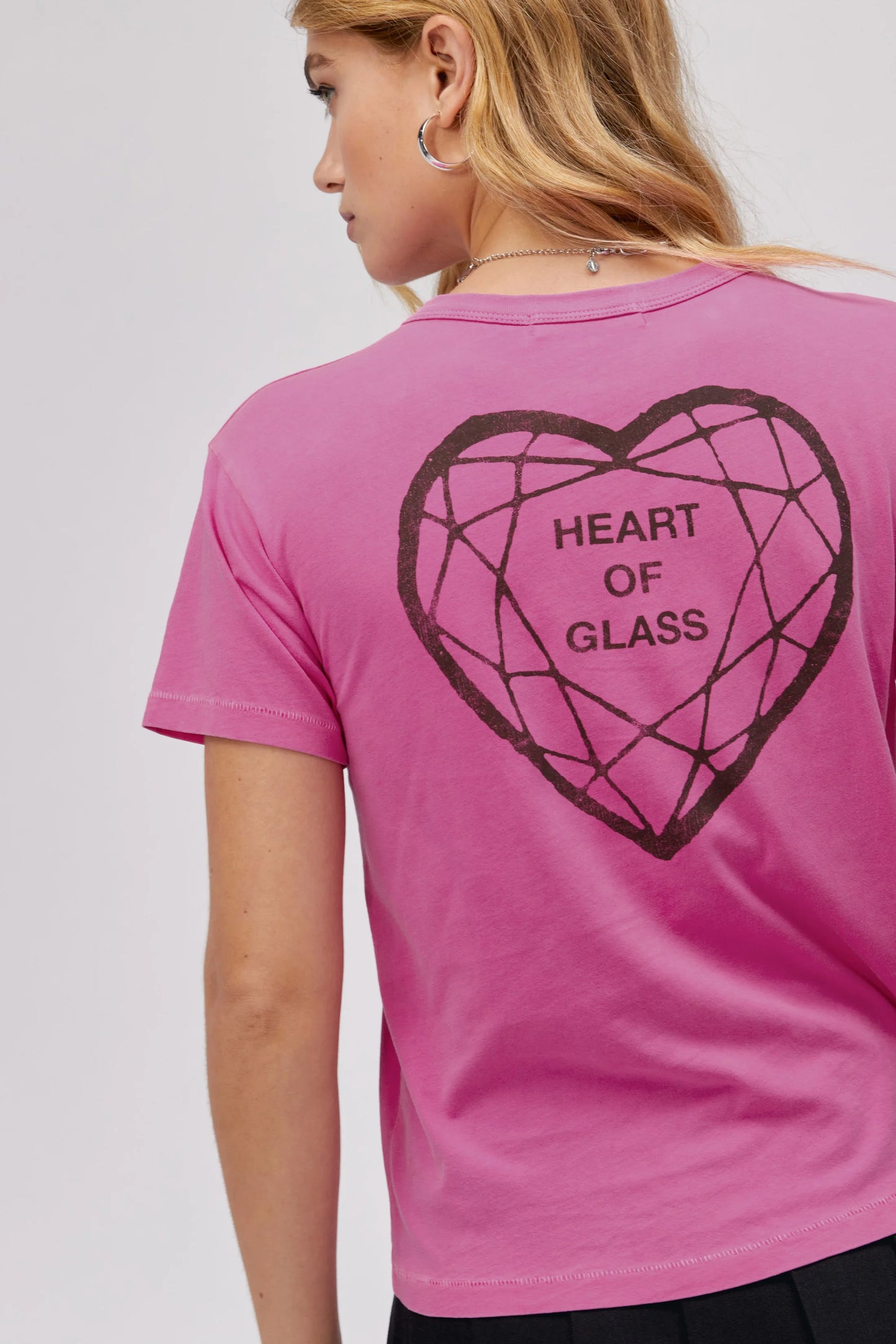 DayDreamer "Blondie Heart of Glass Flyer Ringer Tee" W - Pink