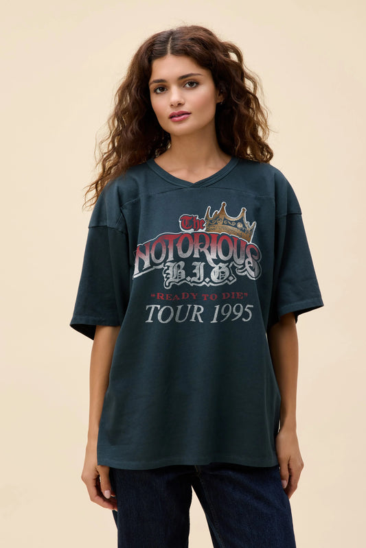 Daydreamer "The Notorious B.I.G. 'Ready To Die' Oversized Jersey" W - Vintage Black