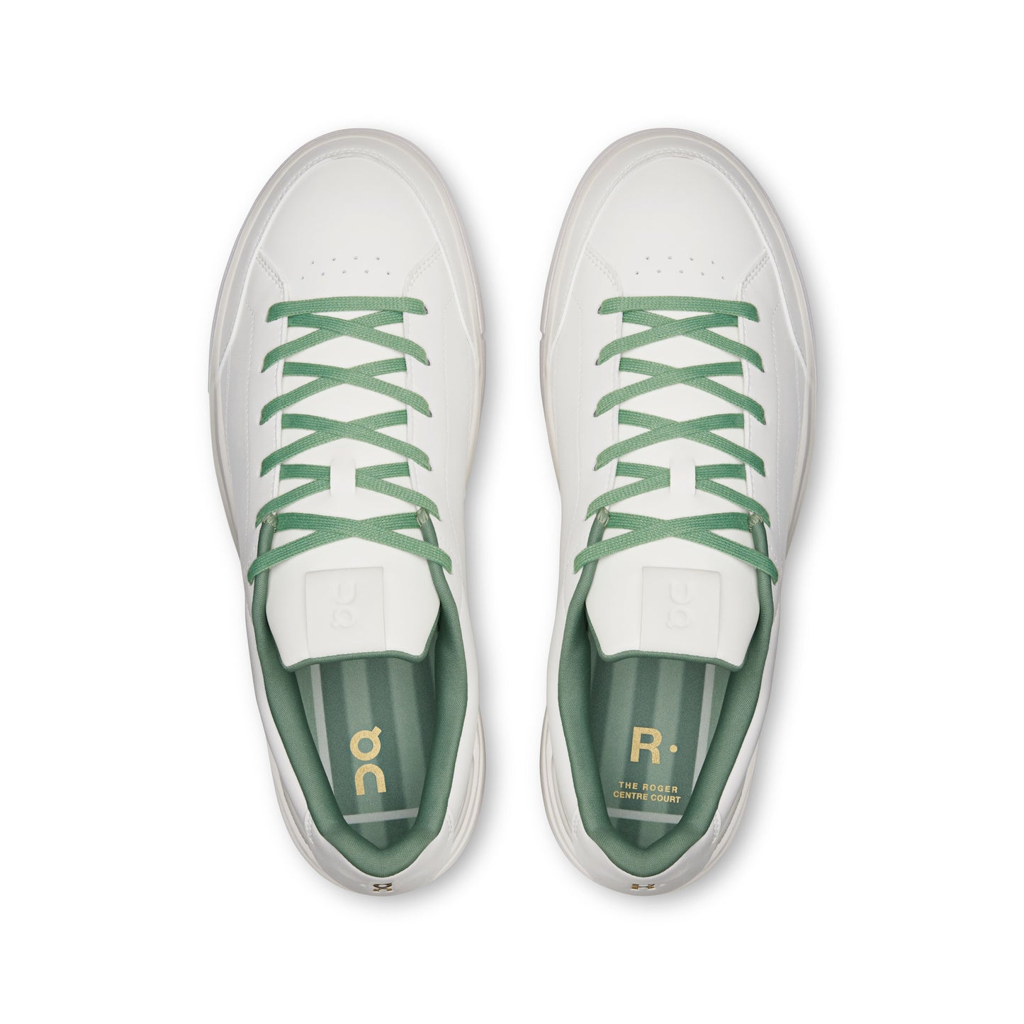 On "The Roger Centre Court" Mens - Ivory / Fern