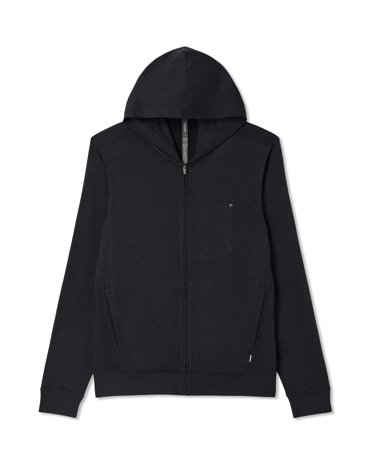 Vuori "Ponto Full Zip Hoodie" Mens - Black Heather