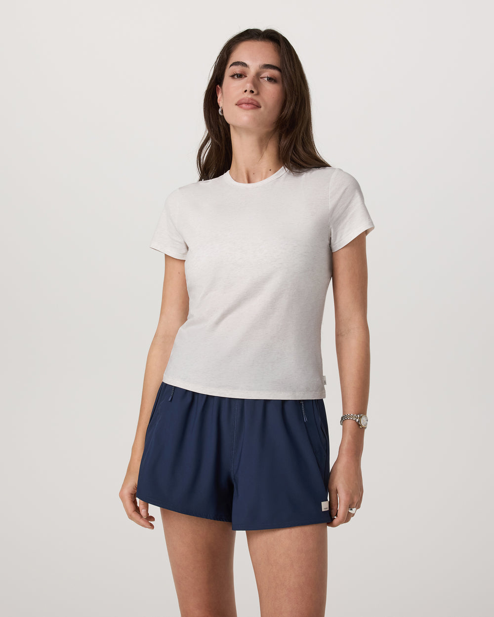 Vuori "S/S Lux Tee" W - Light Heather Grey