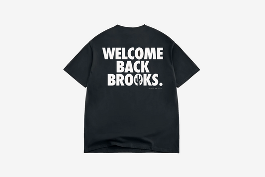 Manor "Welcome Back Brooks" T-Shirt Mens - Vintage Black / White