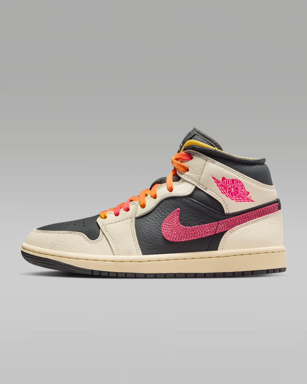 Jordan "1 Mid SE EDG" W - Pale Ivory / Racer Pink / Black