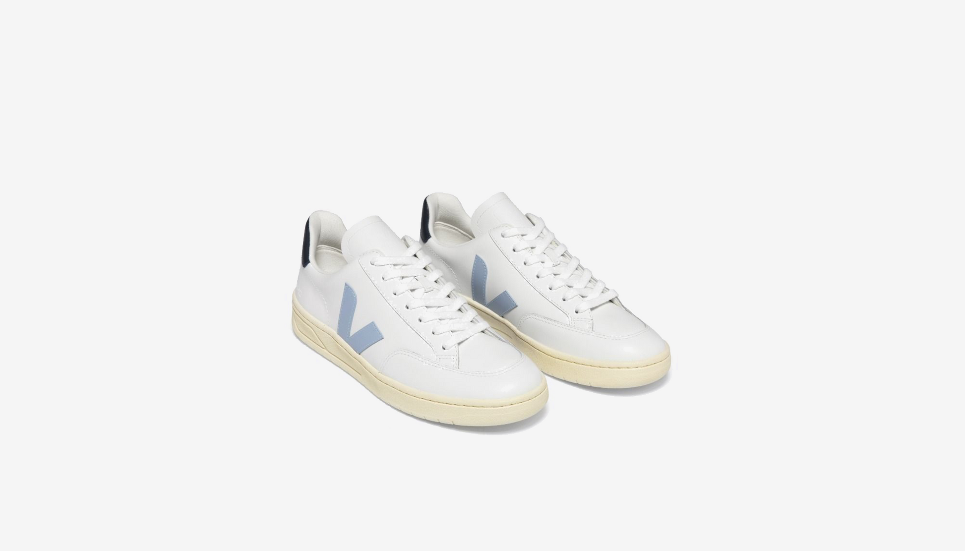 VEJA Zapatillas V-12 Leather Mujer Extra White/Steel