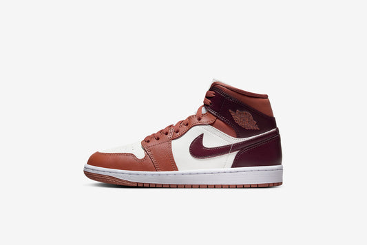 Air Jordan "1 Mid" W - Dusty Peach / Night Maroon / Sail