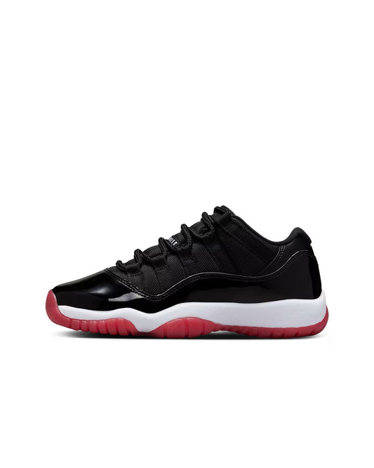 Air Jordan "11 Retro Low" GS - Black / Varsity Red / White