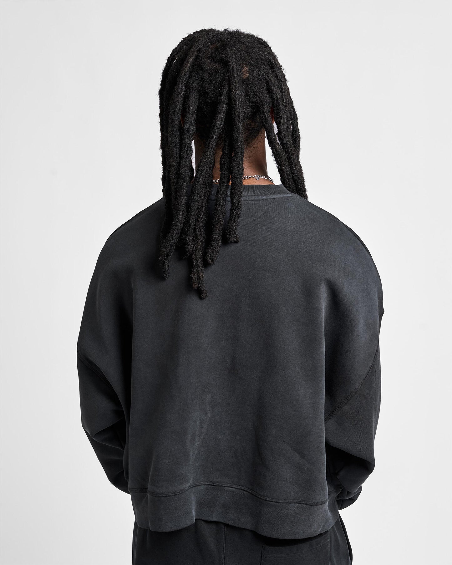 Jordan "Cropped Fleece Crew-Neck" Mens - Black / Black