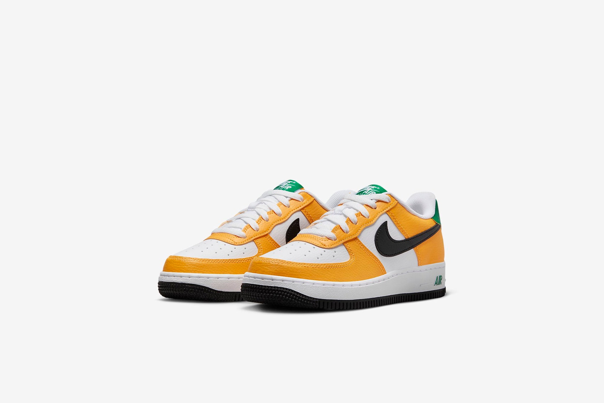 Nike Kids Air Force 1 GS (University Gold/Black/Malachite) 6.5Y