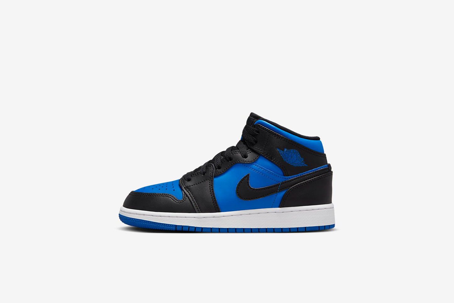 Air Jordan "1 Mid" GS - Black / Royal Blue / White