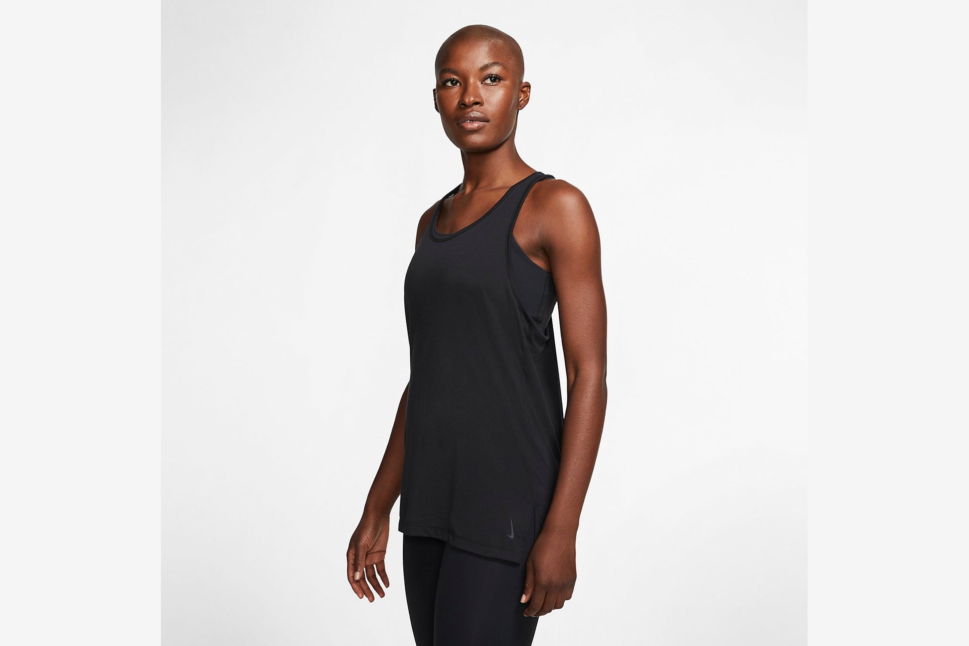 Nike Yoga Luxe Crop Tank in Cerulean