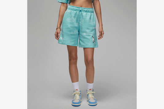 Jordan "Artist Series by Parker Duncan Fleece Short" W - Bleached Aqua