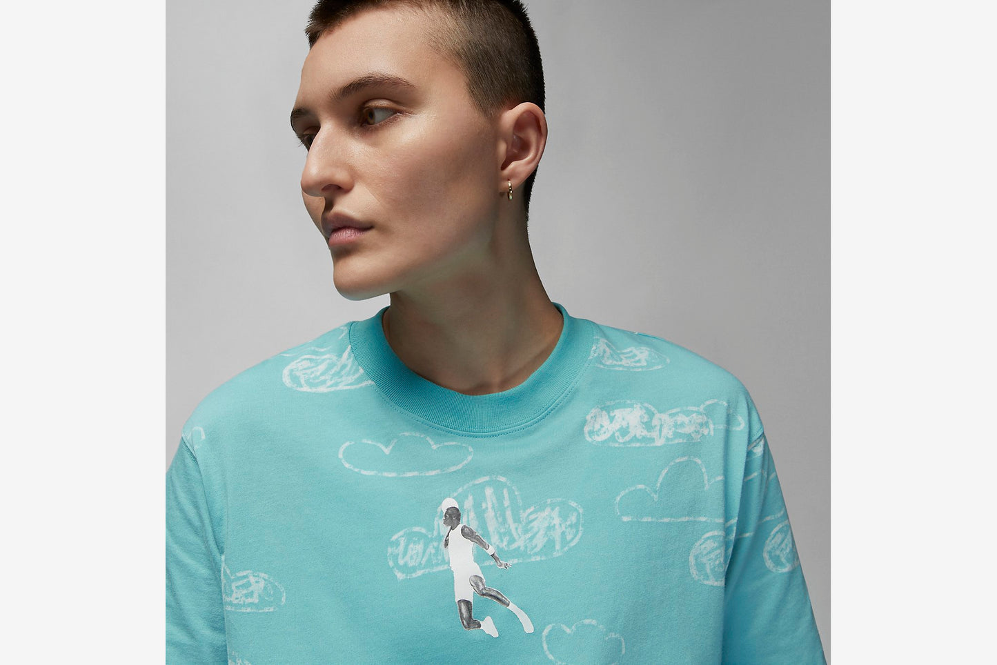 Jordan "Artist Series by Parker Duncan T-shirt - W - Bleached Aqua