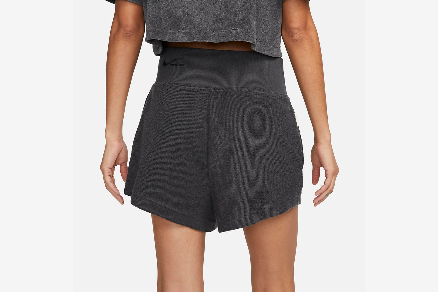 Nike "High-Waisted Reverse" French Terry Short W - Anthracite/Anthracite/Black