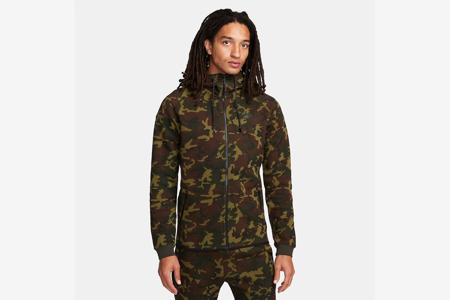 Nike "Nike Sportswear Tech Fleece Windrunner" M - Sequoia / Black