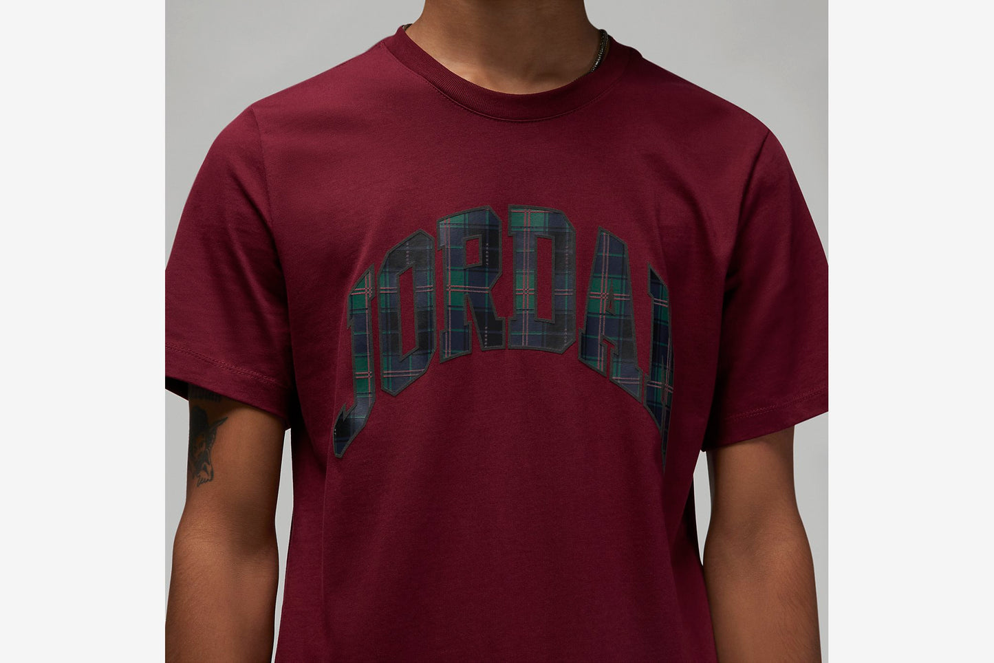 Jordan "Plaid Logo T-Shirt" M - Rattan/Tartan Green