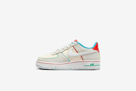 Nike "Air Force 1 LV8 2 BG" GS - Pale Ivory / White / Picante Red