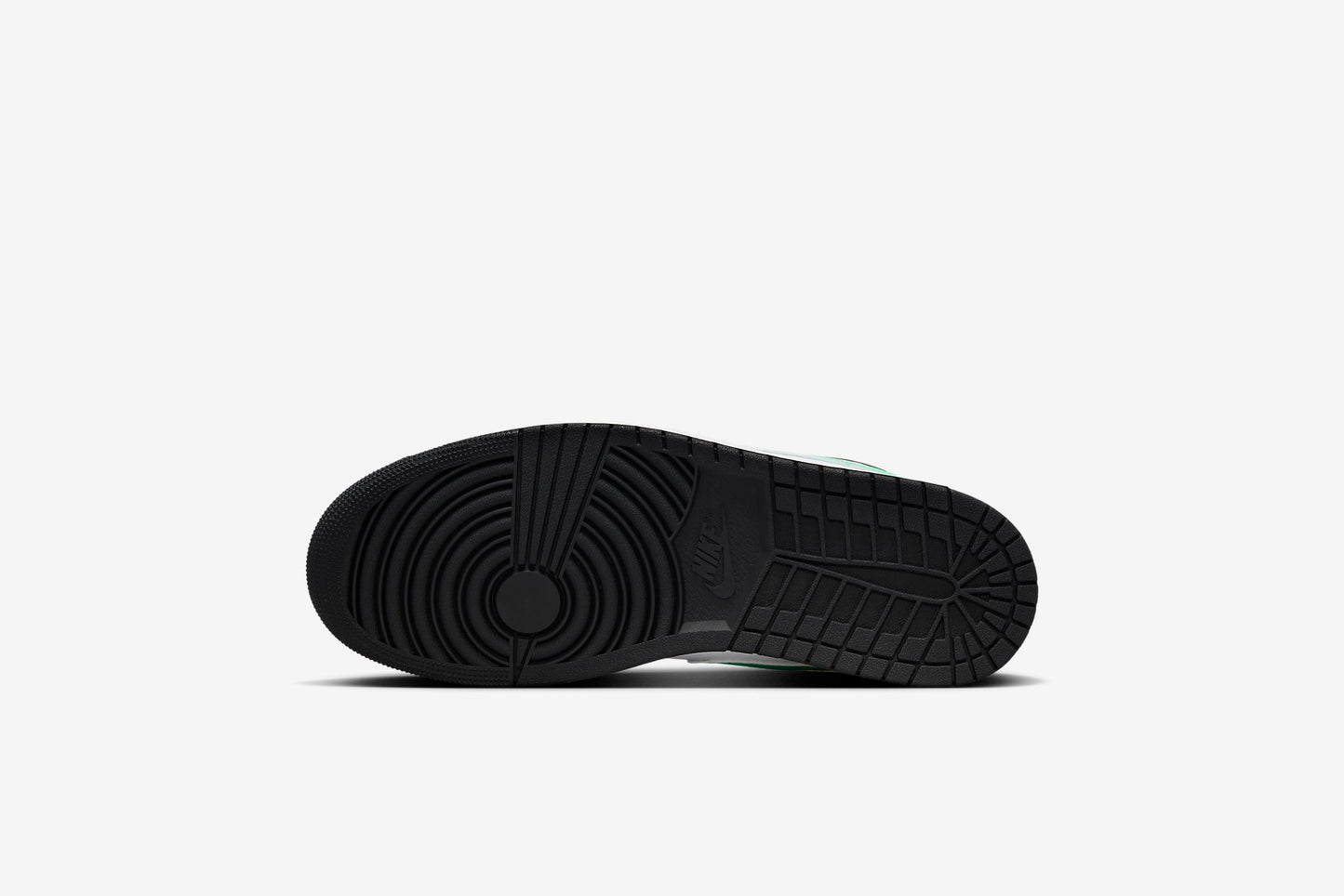 Air Jordan "1 Low" M - White / Black / Green Glow