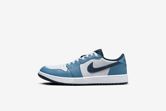 Air Jordan "1 Low Golf" M - White / Armory Navy / Aegean Storm
