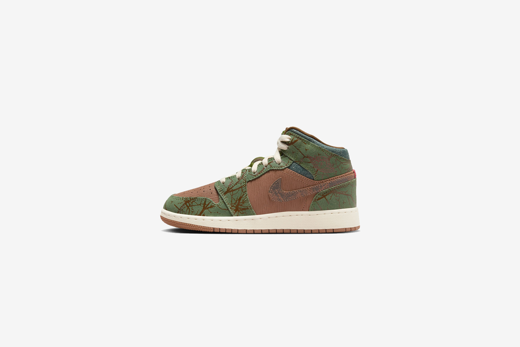 Air jordan 1 mid premium olive discount