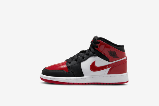 Air Jordan "1 Mid SE" GS - Black / Varsity Red-White
