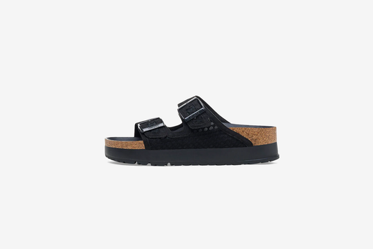 Birkenstock x Papillio "Arizona Pap French Piping Flex Platform W - Black (Narrow Fit)