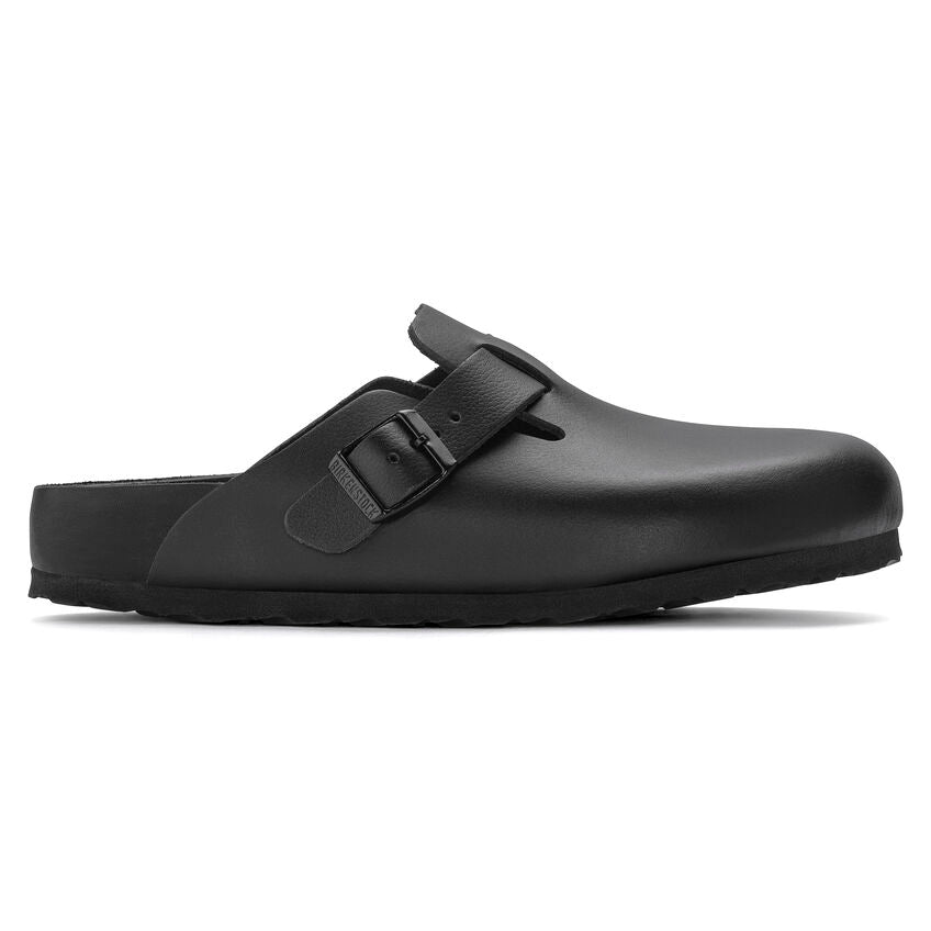 Birkenstock "Boston Exquisite Leather (Regular Fit)" M - Black / Black