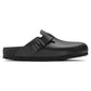 Birkenstock "Boston Exquisite Leather (Regular Fit)" M - Black / Black