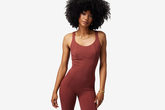 Spiritual Gangster "Flaunt Dream Tech Bodysuit" W - Washed Burgundy