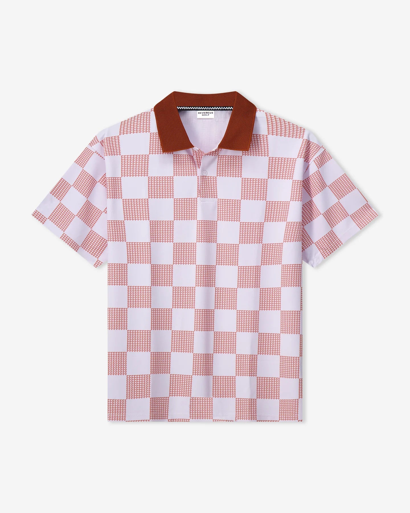 Devereux Golf "Front9 Polo" Mens - White / Cork