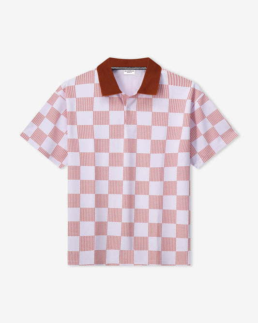 Devereux Golf "Front9 Polo" Mens - White / Cork