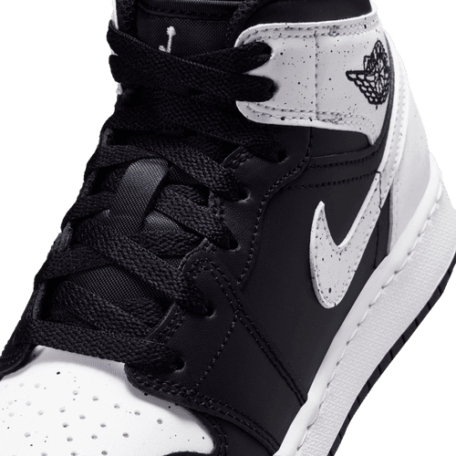 Air Jordan "1 Mid BG" Grade School - Black / White