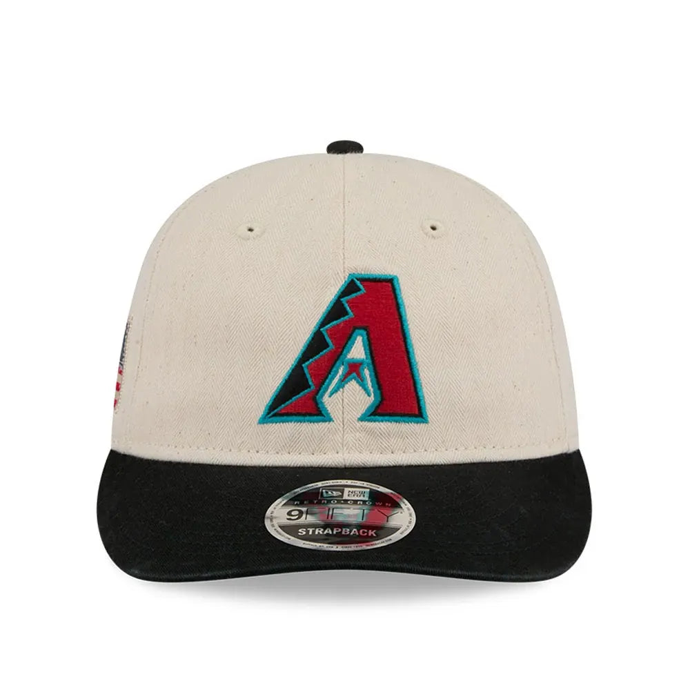 New Era x Three Looms "Arizona Diamondbacks Americana" 9FIFTY Strapback - Cream / Black