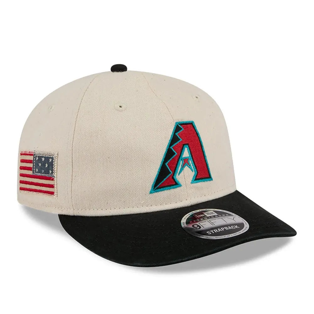 New Era x Three Looms "Arizona Diamondbacks Americana" 9FIFTY Strapback - Cream / Black