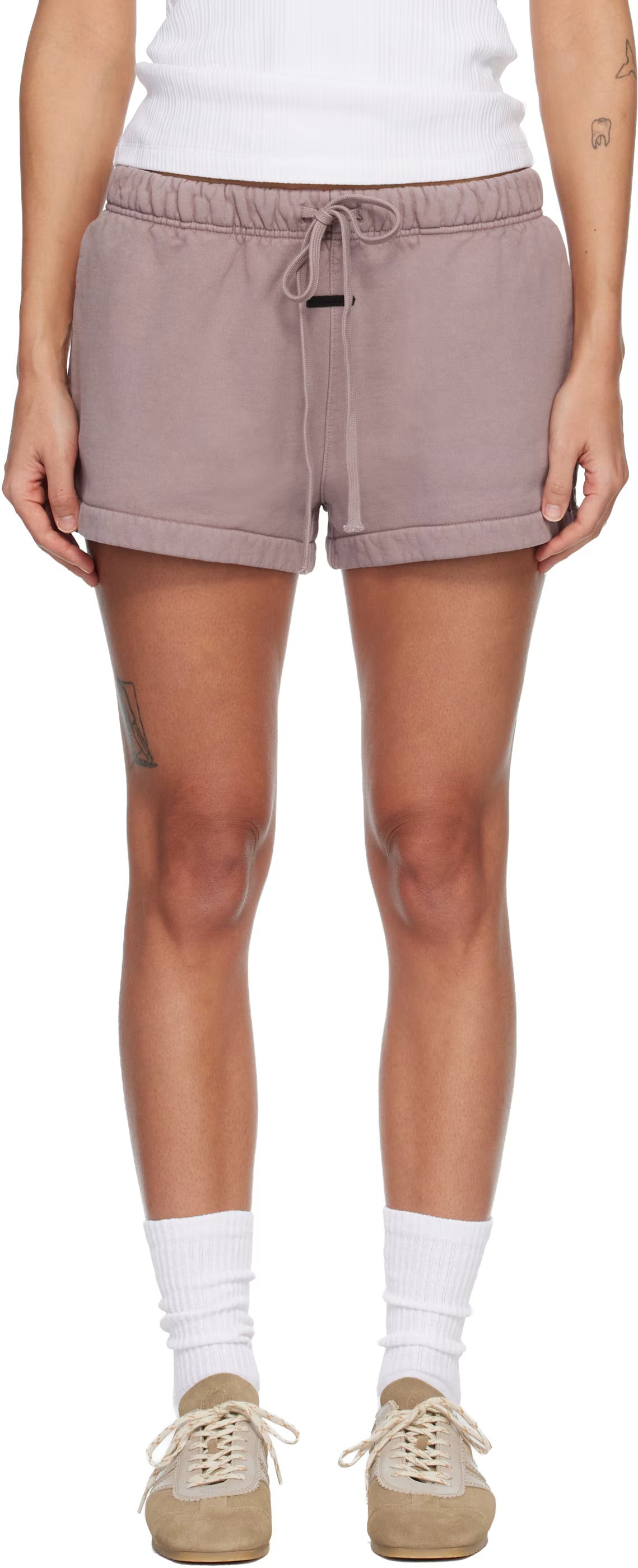Fear of God Essentials "Signature Running Shorts" Womens- Faded Mauve