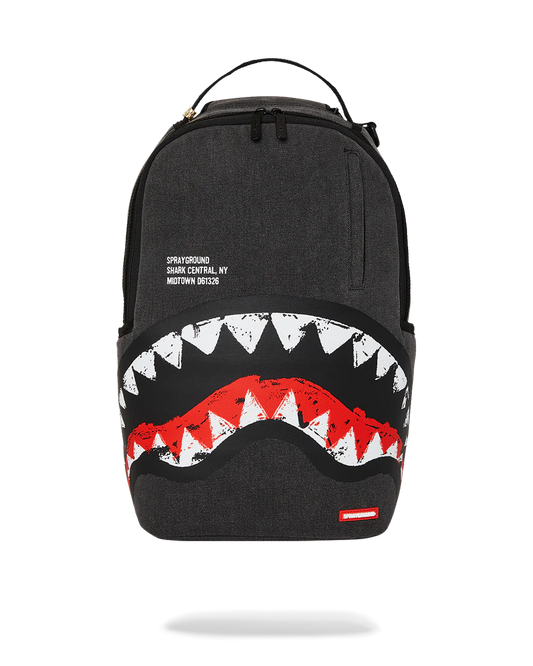 Sprayground "Shark Central Denim Venom Backpack" - Black