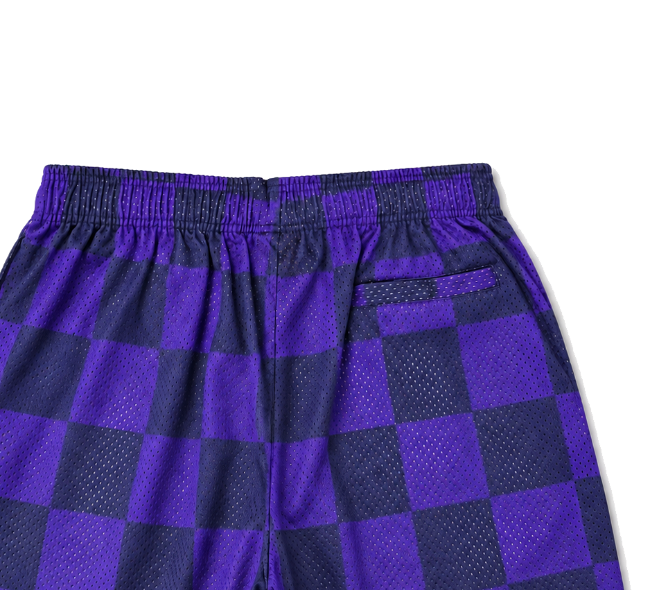 Manor "Canyon Check Short " Mens - Checkers Purple