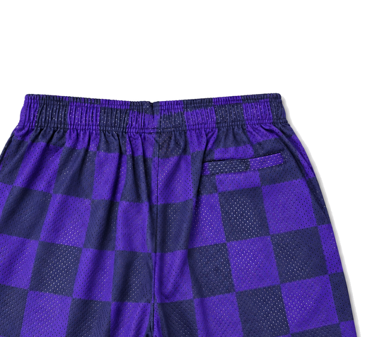 Manor "Canyon Check Short " Mens - Checkers Purple