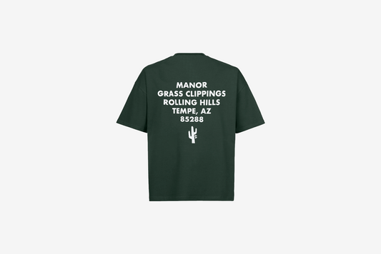 Manor "Grassy Shop Tee" T-Shirt M - Fairway Green / White